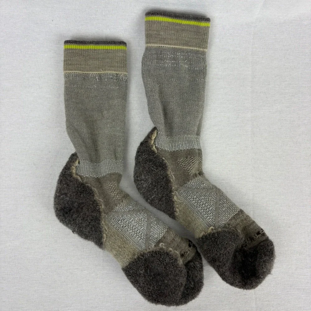 Smartwool Mens Phd Outdoor Light Crew Socks‎ Sz M (6-8.5) Beige Nordic Cushioned
